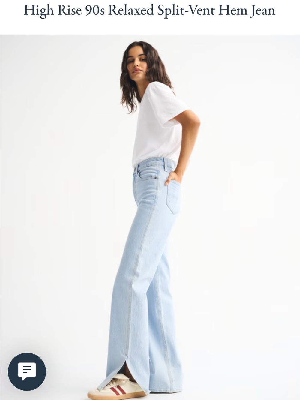 Abercrombie & Fitch High-Rise Light Wash Split-Vent Jeans